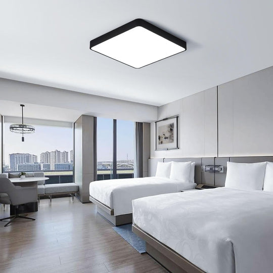 Plafoniera LED Patrata 40W Neagra - BrightSquare