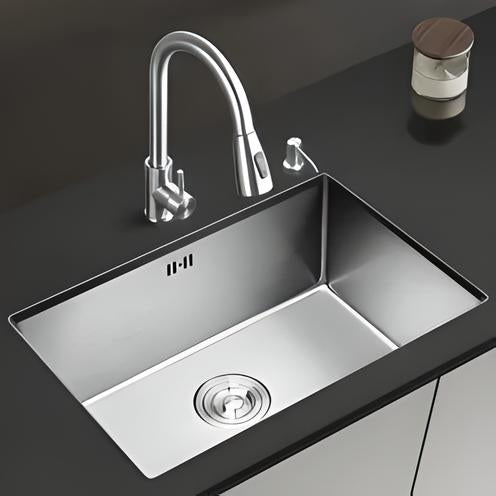 Chiuveta Bucatarie Profesionala Incorporata in Blat Inox, SatinLine 74x44 cm